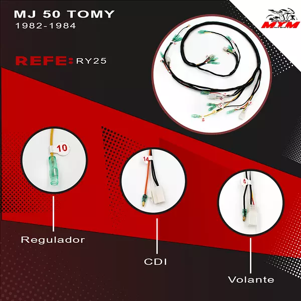 Sistema Electrico Mj 50 Tomy 1982-1984 Yamaha