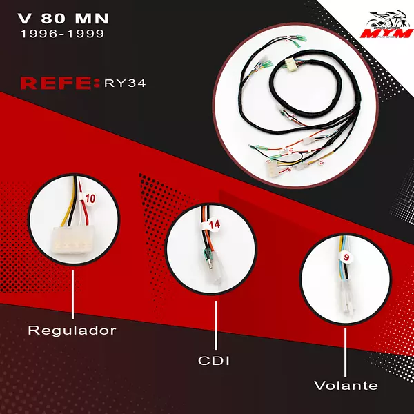 Sistema Electrico V 80 Modelo Nuevo 1996-1999 Yamaha