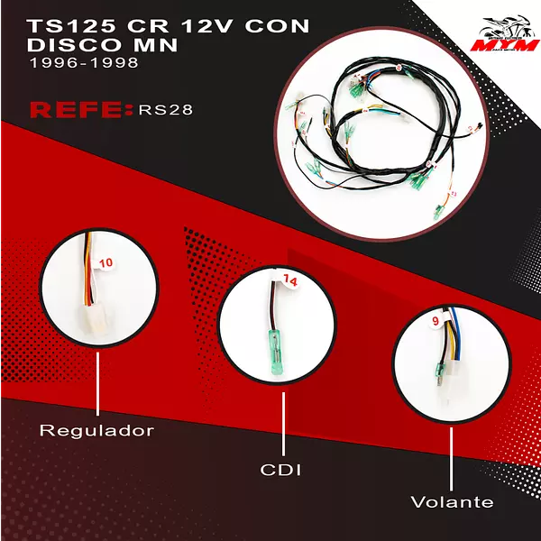 Sistema Electrico Ts 125 Cr Con Disco Modelo Nuevo Suzuki