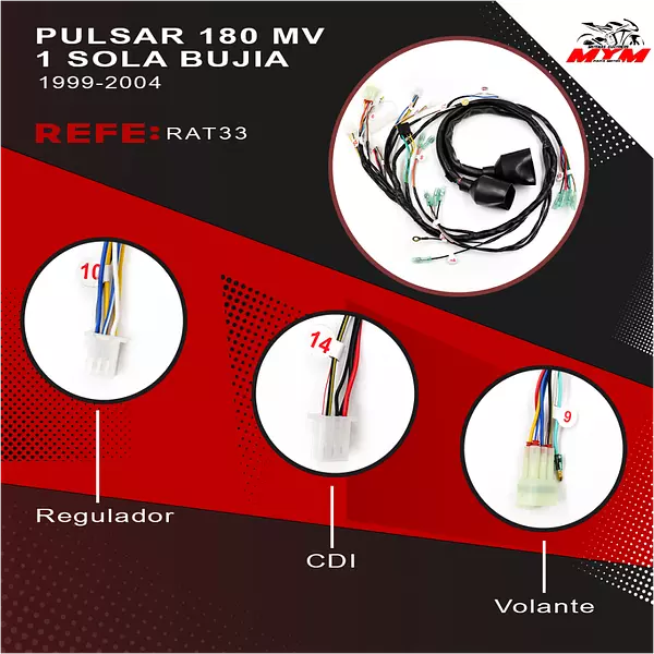 Sistema Electrico Pulsar 180 Modelo Viejo De Una Bujia