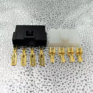 Conectores 4 Vias Hembra Y Macho + Terminales