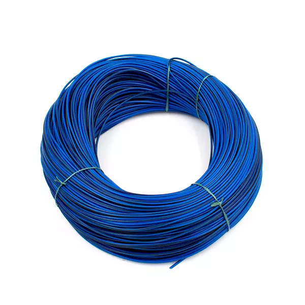 Cable Vehicular Azul Raya Negra Calibre 20 En Cobre 20 Hilos