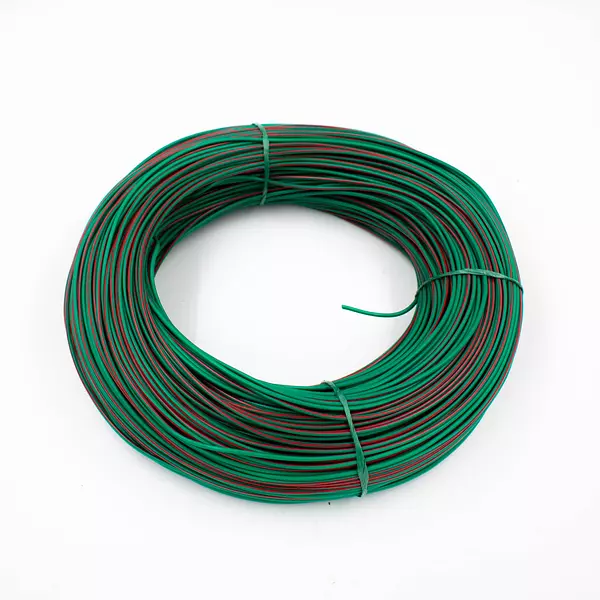 Cable Vehicular Verde Raya Roja Calibre 20 En Cobre 20 Hilos